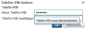 Das Pop-Up stört bei der Eingabe der PIN